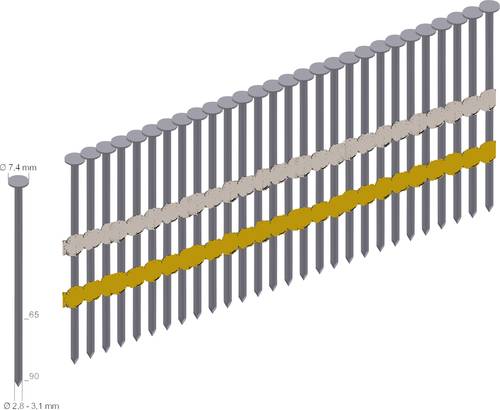 Prebena RK31/90BK Rundkopf-Streifennägel Typ RK 3000St. von Prebena