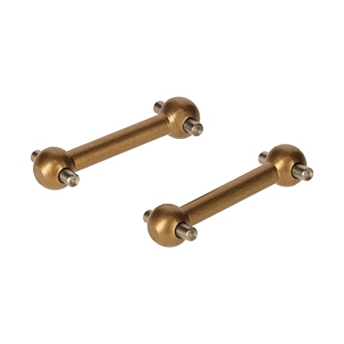 PrecisionGeek Ersatz für Tamiya Dog Bone, Antriebswelle, Tamiya TT01 TT01E TT02, Aluminium eloxiert – Packung mit 2 Stück (Gold) von PrecisionGeek