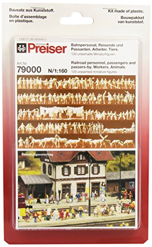 Preiser 1/160 TH – pr79000 – Modelleisenbahnen – Personal von Bahnhof zum überstreichen von Preiser