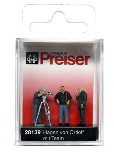 Preiser 1/87 th – pr28139 – Modelleisenbahnen – Cameraman und Seine Equipe von Piuess