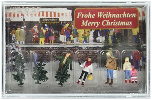 Preiser – PR10627 – Figuren für die Modelleisenbahn-Dekoration Weihnachtsbäumen, Maßstab 1:87 von Preiser