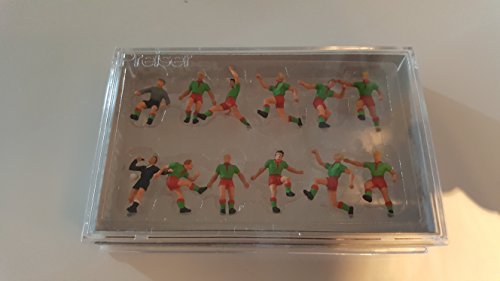 Preiser 10757 Fussballmannschaft Spur 1:87 Rote Hose und Trikot grün von Preiser