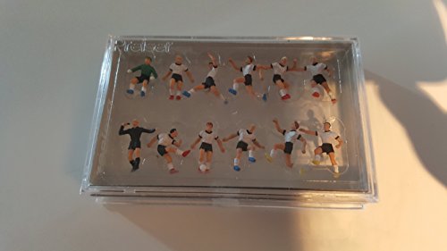 Preiser 10758 Fussballmannschaft Spur 1:87 Schwarze Hose und Trikot Weiss von Preiser