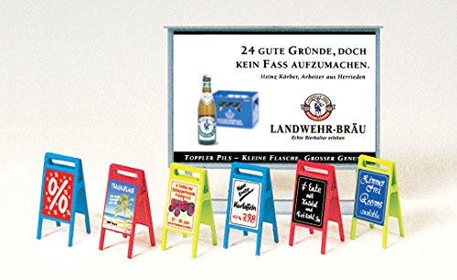 Preiser 17208 Plakattafel, Werbeschilder, Spur H0 1:87 von Preiser