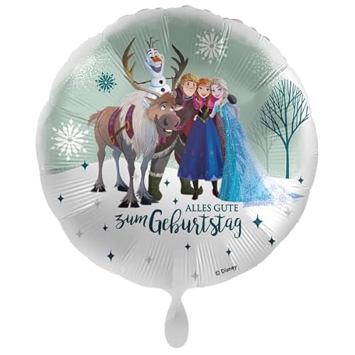 Folienballon * FROZEN - ALLES GUTE ZU GEBURTSTAG * als Deko für Kindergeburtstag und Party | Disney, Größe: 43cm | Partydeko Luftballon Ballon Geschenk Kindergeburtstag von Premioloon