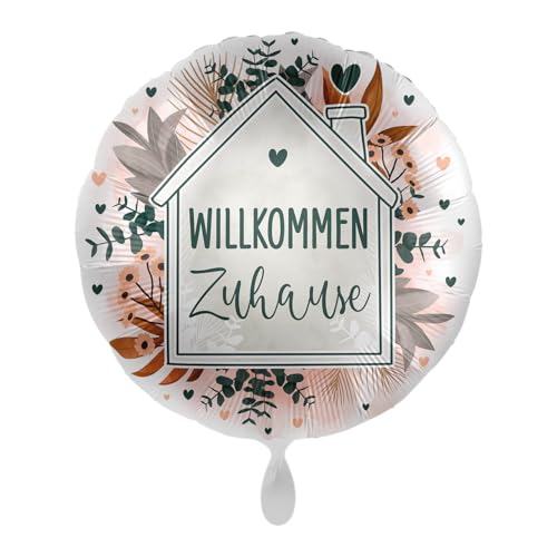 Folienballon * WILLKOMMEN ZUHAUSE * als Deko und Geschenk bei Wiederkehr und Genesung | Größe: 43cm | Partydeko Luftballon Ballon von Premioloon