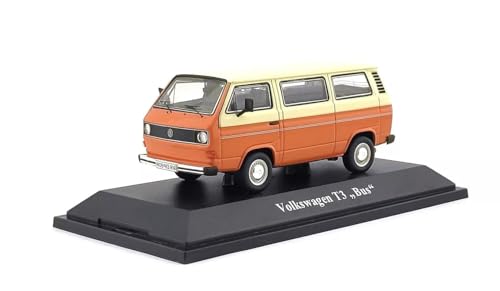 Premium ClassiXXs Volkswagen T3 Bus Modellauto, 1:43 Maßstab, Orange-Beige, Limitierte Auflage 500 Stück von Premium ClassiXXs