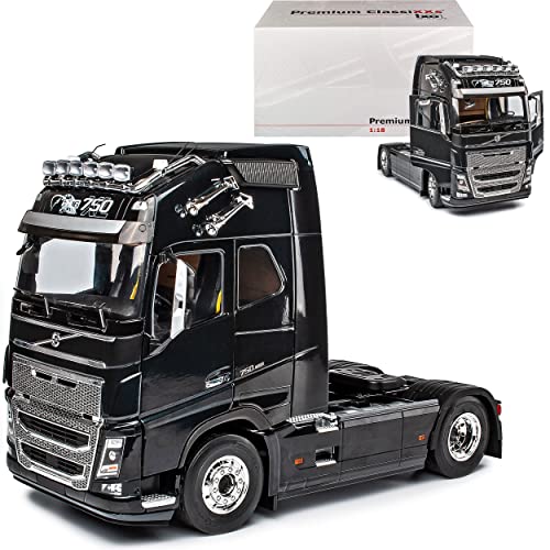 Premium Classixxs Volvo FH16 XL Kabine Schwarz 2018 LKW Truck 1/18 Modell Auto mit individiuellem Wunschkennzeichen von Premium Classixxs