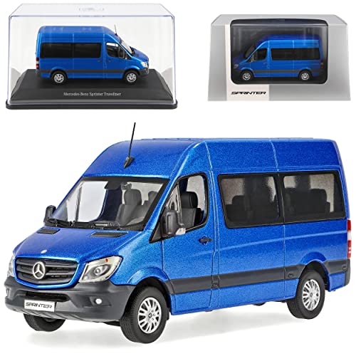 Premium Classixxs Mercedes-B Sprinter W906 Personen Transporter Südsee Blau Modell 2006 Ab Facelift 2013 1/43 Modell Auto von Premium Classixxs