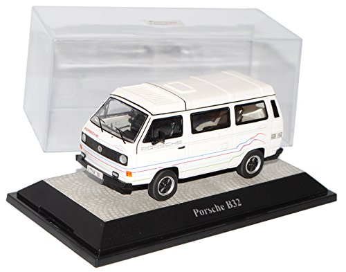 Premium Classixxs Porsche Volkwagen T3A Porsche B32 Camping Transporter Personen Weiss 1979-1992 1/43 Modell Auto mit individiuellem Wunschkennzeichen von Premium Classixxs