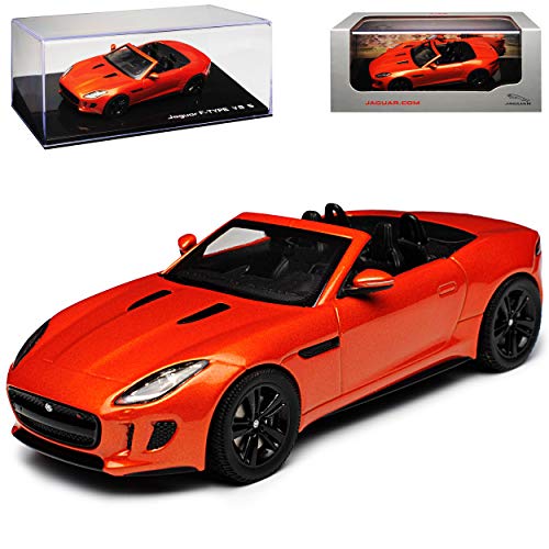 Jaguar F-Type V8 S Cabrio Firesand Orange Ab 2013 1/43 PremiumX Modell Auto mit individiuellem Wunschkennzeichen von PremiumX Jaguar