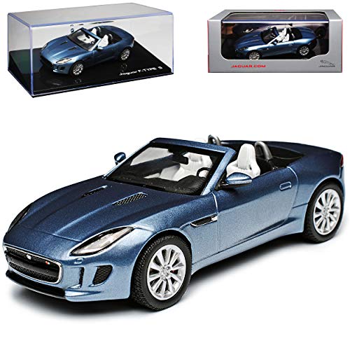 Jaguar F-Type V8 S Cabrio Satellite Grau Blau Ab 2013 1/43 PremiumX Modell Auto von PremiumX Jaguar