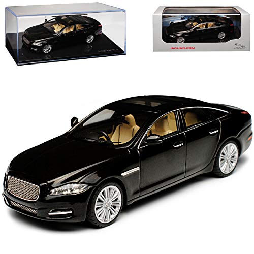 Jaguar XJ X351 Limousine Schwarz Amethyst Ab 2009 1/43 PremiumX Modell Auto mit individiuellem Wunschkennzeichen von PremiumX Jaguar