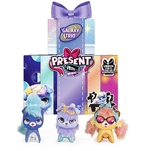 Present Pets Minis, Galaxy Trio Plüschtiere, 7,6 cm, für Mädchen ab 5 Jahren, 3er-Pack von Present Pets