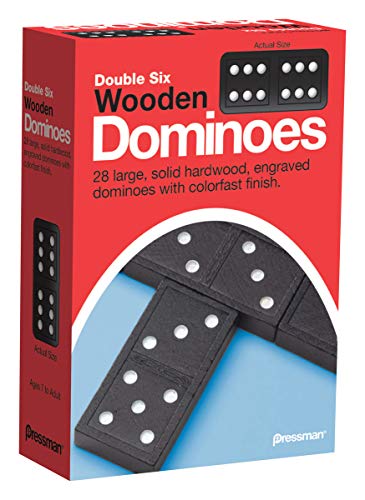 Pressman Double Six Dominoes aus Holz (Anleitung auf Englisch) von Pressman