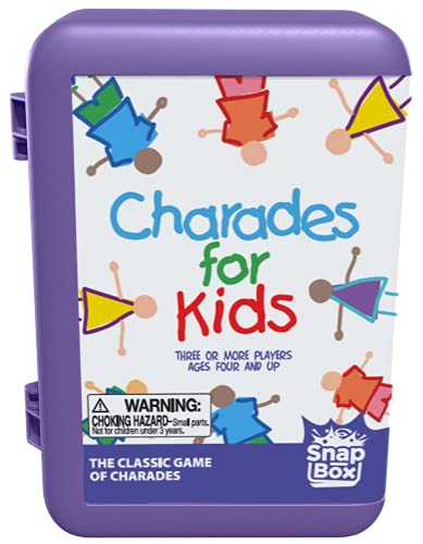 Pressman Charades for Kids Snap Box – Das Familienspiel "Kein Lesen erforderlich" in einem kompakten Reiseetui von Pressman