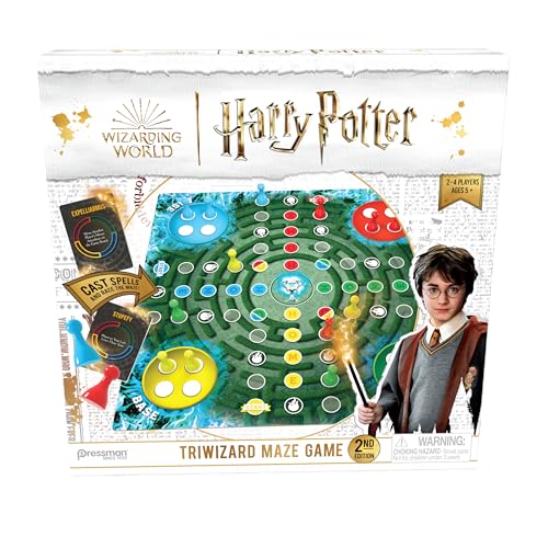 Pressman Harry Potter Triwizard Labyrinth-Spiel, 2. Ausgabe, Rennen um alle Ihre Bauern nach Hause zu bringen, um zu gewinnen, für 2–4 Spieler, ab 5 Jahren von Pressman