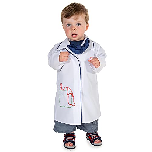 Pretend To Bee 8735 Kids Doctor Costume with Medical Mask Arzt/Mediziner Kostüm für Kinder/Kleinkinder mit Operationsmaske, Cartoon, Mehrfarbig, 18-24 Monate von Pretend to Bee