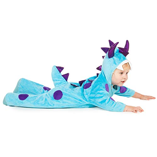 Pretend to Bee DinosaurierMonster Strampler, DinosaurierKostüm für Kinder und Babys, Unisex, Blau und Lila, Einteiler, 6-12 Monate von Pretend to Bee