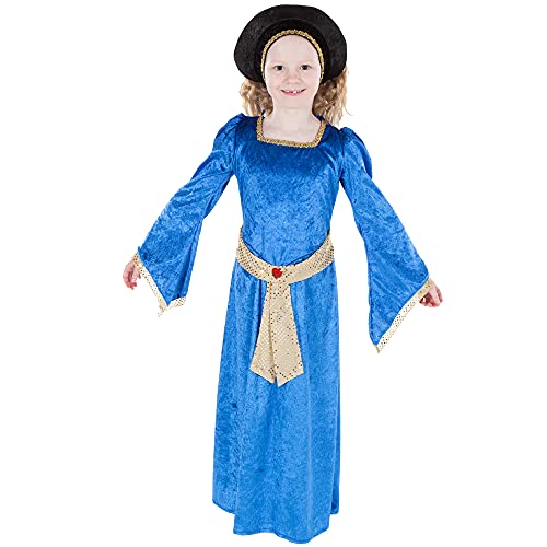 PRETEND TO BEE: Queen Mary Tudor Kostüm für Kinder, Bildungsgeschichte, hochwertiges mittelalterliches Prinzessinnenkleid und Kopfbedeckung, Kostüm-Outfits für Mädchen und Jungen, Uni, Kinder, 9–11 von Pretend to Bee