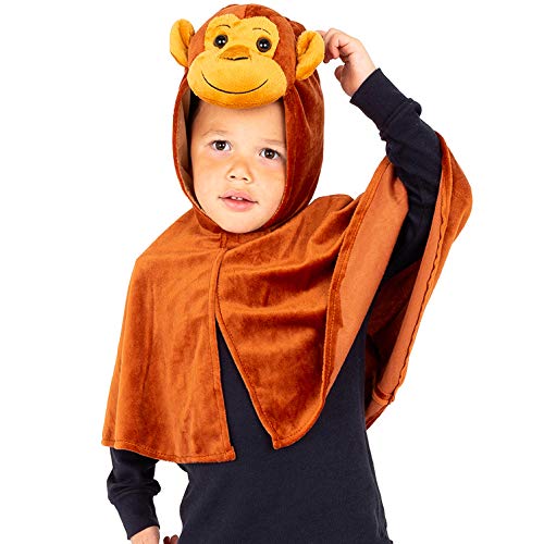 Pretend to Bee 9967 Kids Monkey Themed Cape Costume Affenumhang Kostüm für Kinder, Braun, Cartoon, 3-7 Jahre von Pretend to Bee