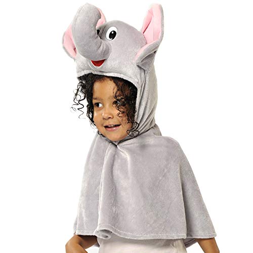 Pretend To Bee 9968 Cape-Kids Costume 3-6 Years Elephant Elefantenumhang Kostüm für Kinder, Cartoon, Grau, 3-7 Jahre von Pretend to Bee