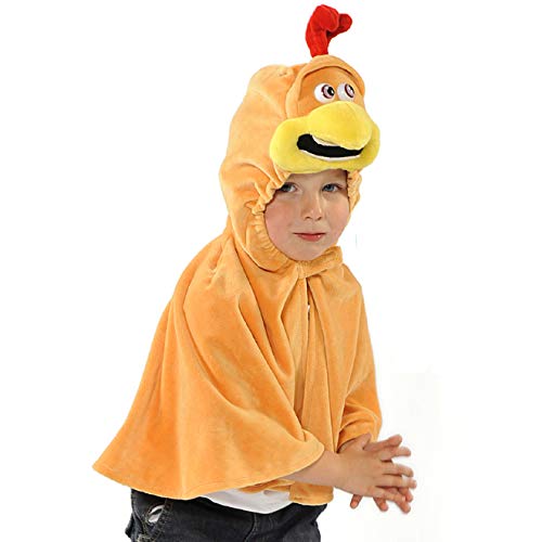 Pretend To Bee 9974 Cape-Kids Costume 3-6 Years Chicken Hühnerumhang Kostüm für Kinder, Cartoon, Orange, 3-7 Jahre von Pretend to Bee