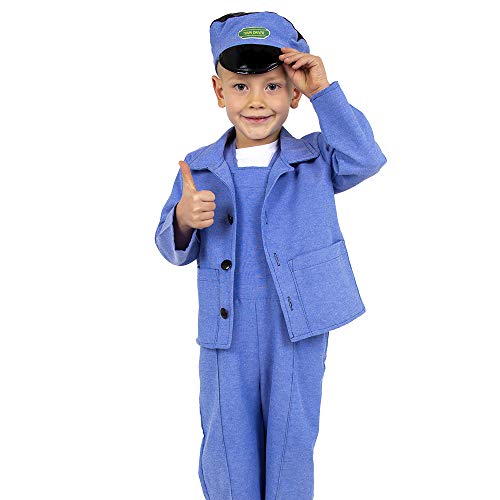 Pretend to Bee Zugführer Kostüm für Kinder, 3teiliges Set, Unisex, Blau, 3-5 Jahre von Pretend to Bee