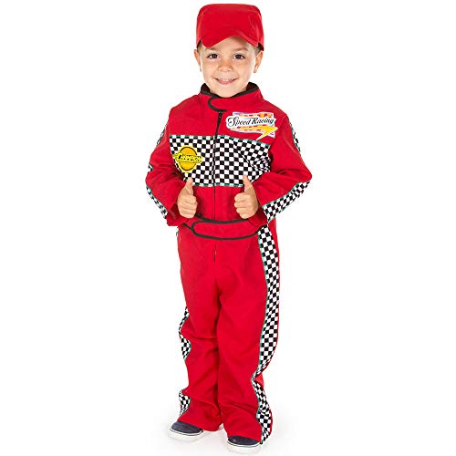 Pretend to Bee Rennfahrer Kostüm für Kinder/Kleinkinder, Unisex, Rote Rennmütze und Anzug, 2-3 Jahre von Pretend to Bee