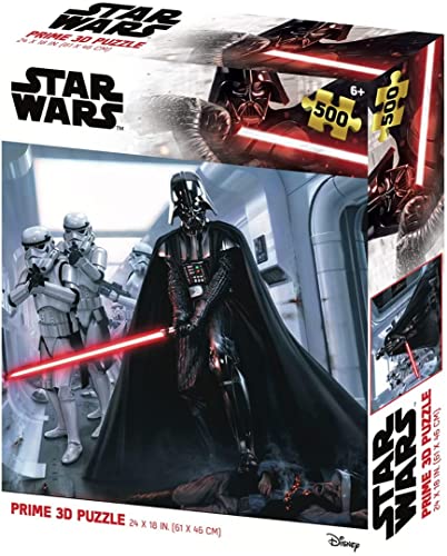 Prime 3D 32635 RD-RS263106 Does not Apply Star Wars Darth Vader und Stormtrooper Linsenpuzzle, 500 Teile, bunt, único von Prime 3D