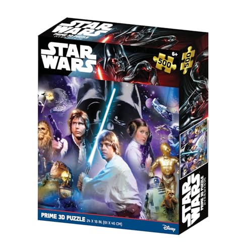 Prime 3D 32637 RD-RS263108 Lentikularpuzzle Star Wars Charaktere 500 Teile, bunt, único von Prime 3D