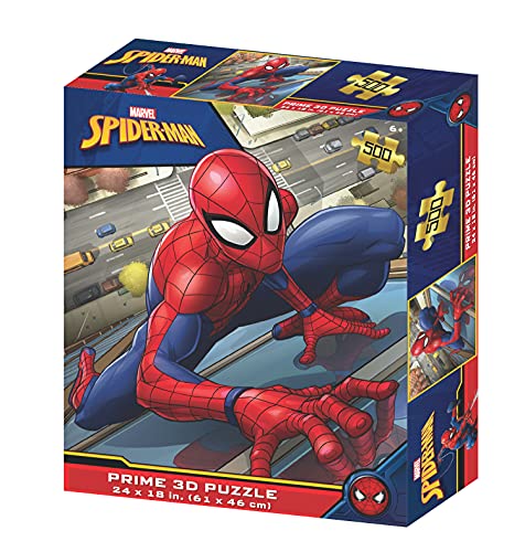 Prime 3D 32647 RD-RS263112 Does not Apply Marvel Spiderman Linsenpuzzle, 500 Teile, bunt, único von Prime 3D