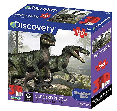 Prime 3D-PRIME-3D Animal Planet: Velociraptor 150Pc Puzzle, Mehrfarbig, 0670889109356 von Prime 3D