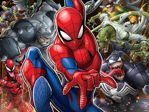 PRIME 3D Marvel Spider-Man, 3D-Linsenraster-Puzzle, 61 cm x 46 cm, 500 Teile, Spiele und Puzzles, ab 6 Jahren von Prime 3D