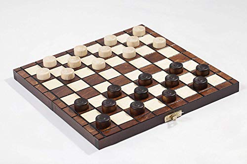 10 Traditional Hand Crafted Wooden Draughts Checkers Set by Prime Chess von Prime Chess