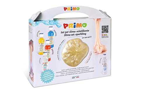 PRIMO – Farbiger, Transparenter Flüssigkleber Kleber Ideal für Slime für Kinder ab 3 J, 3 Farbkleber 240 ml mit Spender + Aktivator + Perlglanz 240 ml, Kofferset für Schreibwaren, Kreative Arbeiten PRIMO – Farbiger, Transparenter Flüssigkleber Kleber Ideal für Slime für Kinder ab 3 J, 3 Farbkleber 240 ml mit Spender + Aktivator + Perlglanz 240 ml, Kofferset für Schreibwaren, Kreative Arbeiten von Primo