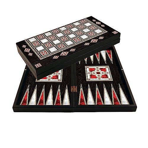 PrimoGames Deluxe Holz Backgammon Set XXL - 50x48 cm - inklusive Schachbrett (Persia XXL) von PrimoGames