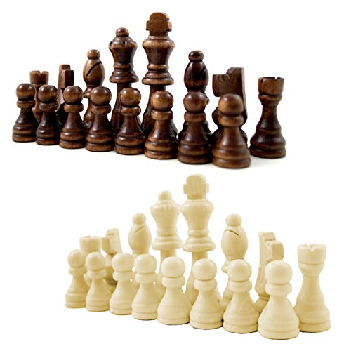 Holz Schachfiguren mit Filzgleiter Königshöhe 63 mm - Staunton Design Schach Holzfiguren mit Filzgleiter Braun Weiß Gr. M König 63mm Springer handgeschnitzt Holz Schachfiguren mit Filzgleiter Königshöhe 63 mm - Staunton Design Schach Holzfiguren mit Filzgleiter Braun Weiß Gr. M König 63mm Springer handgeschnitzt von PrimoLiving
