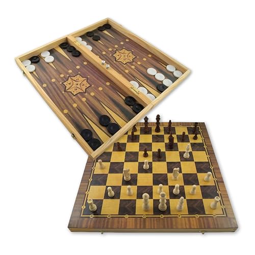 PrimoLiving Holz Backgammon & Schachspiel Set - 40x40 cm - inklusive Backgammon und Schachbrett PrimoLiving Holz Backgammon & Schachspiel Set - 40x40 cm - inklusive Backgammon und Schachbrett von PrimoLiving