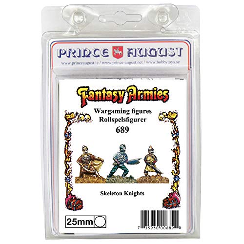 Prince August Hobbygussform – 3 x Fantasy 25 mm Skelett Knights PA689 von Prince August