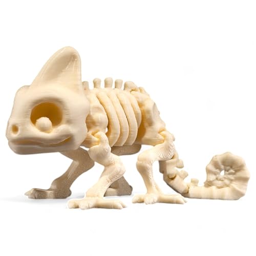 Skeleton Chameleon, gruseliges, voll bewegliches Skelett-Chamäleon von Printin3D