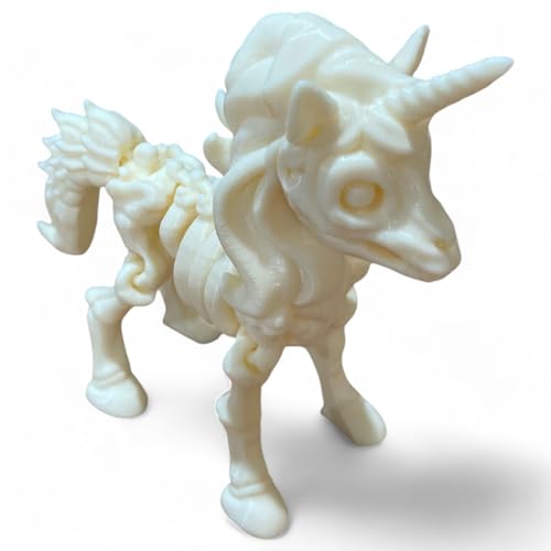 Skeleton Unicorn, gruseliges, voll bewegliches Skelett-Einhorn von Printin3D