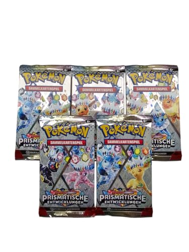 Prismatische Entwicklungen - Deutsch - 5er Pack Booster-Bundle (5 einzelne Booster) - 10 Spielkarten + 1 Code-Karte pro Booster - Neu (zufällige Boosterdesigns) von Prismatische Entwicklungen