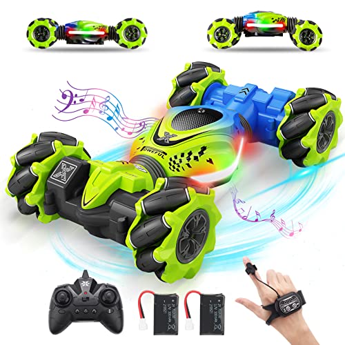 Pristar Ferngesteuertes Auto für Kinder, 4WD RC Drift Stunt Car Ferngesteuertes Auto mit Handsteuerung 2,4 GHz Stunt-Auto Spielzeug Weihnachten Geschenke für 6 7 8 9 10 11 12 Jährige Jungen Mädchen von Pristar