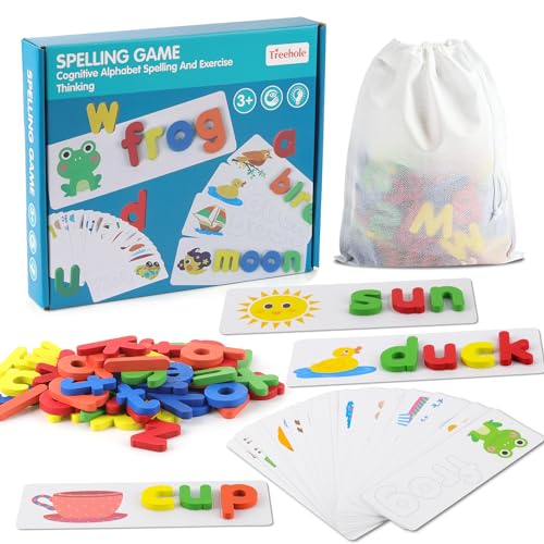 Prmape 80 Stück Zahlen Buchstaben Lernen Holz, 52pcs Spiele Buchstaben Lernen Spiel+28pcs Flashcards, Montessori Vorschule Spiel, Lesen Lernen Vorschule Montessori für Kleinkinder Kinder von Prmape