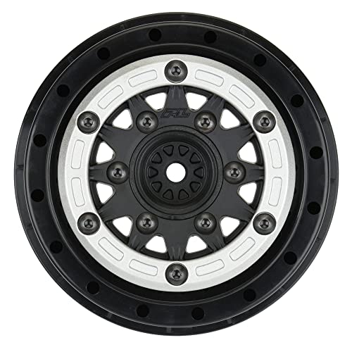 1/10 Raid Bead-Loc Fr/Rr 2.2"/3.0" 12 & 14mm SC Wheels (2) Silvr/Blk von Pro-Line