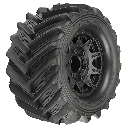 1/10 Demolisher F/R 2.8" MT Tires Mounted 12mm/14mm Black Raid (2) von Pro-Line