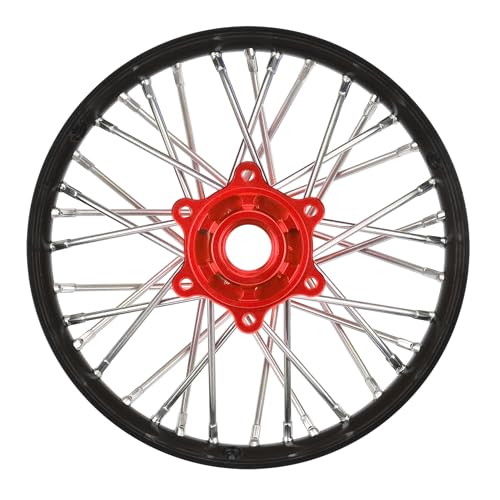 1/4 Pro-Spec Aluminum V2 Bead Rear Wheel Black/Red (1): Promoto-MX von Pro-Line