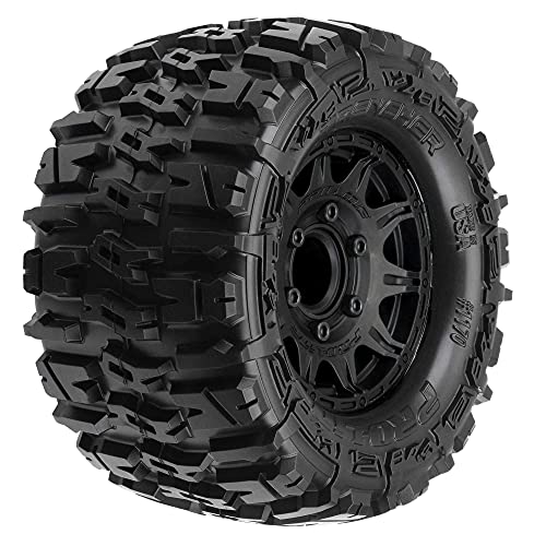 Pneus et Roues PROLINE 1/10 Trencher F/R 2.8" MT Tires Mounted 12mm/14mm Black Raid (2) von Pro-Line