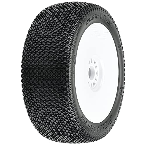 Pro-Line 1/8 Slide Lock S3 Front/Rear Buggy Tires Mounted 17mm White (2) von Pro-Line